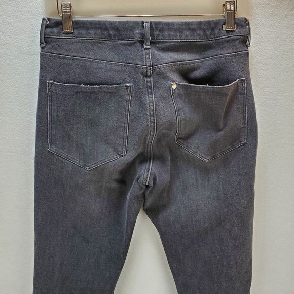 H&M 360 Stretch Jeans Womens 30/30 Black Skinny High Waist & Denim Faded Pants - Picture 8 of 12